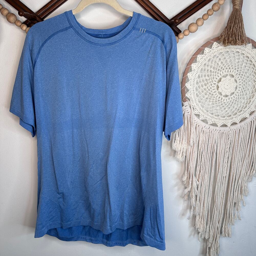 Lululemon Metal Vent Tech Blue Athletic Top